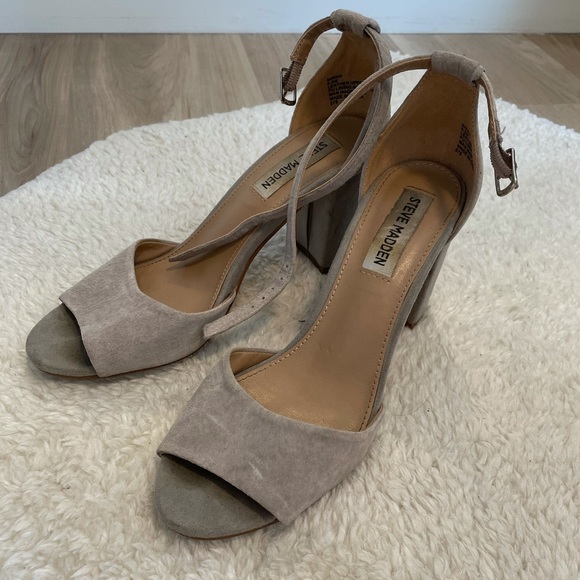 Steve Madden Grey Suede Heels